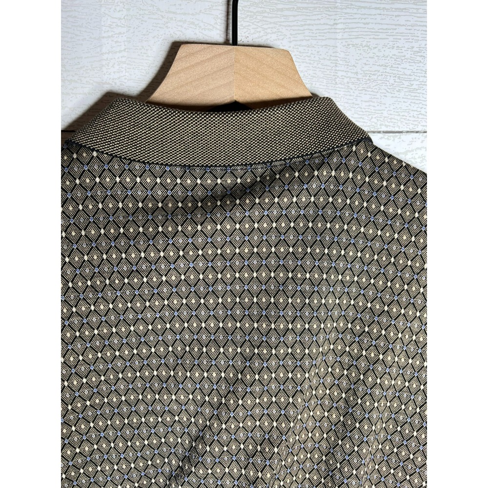 Bobby Jones Mens XL Augusta National Masters Golf Polo Brown Geometric Pattern - Picture 13 of 13